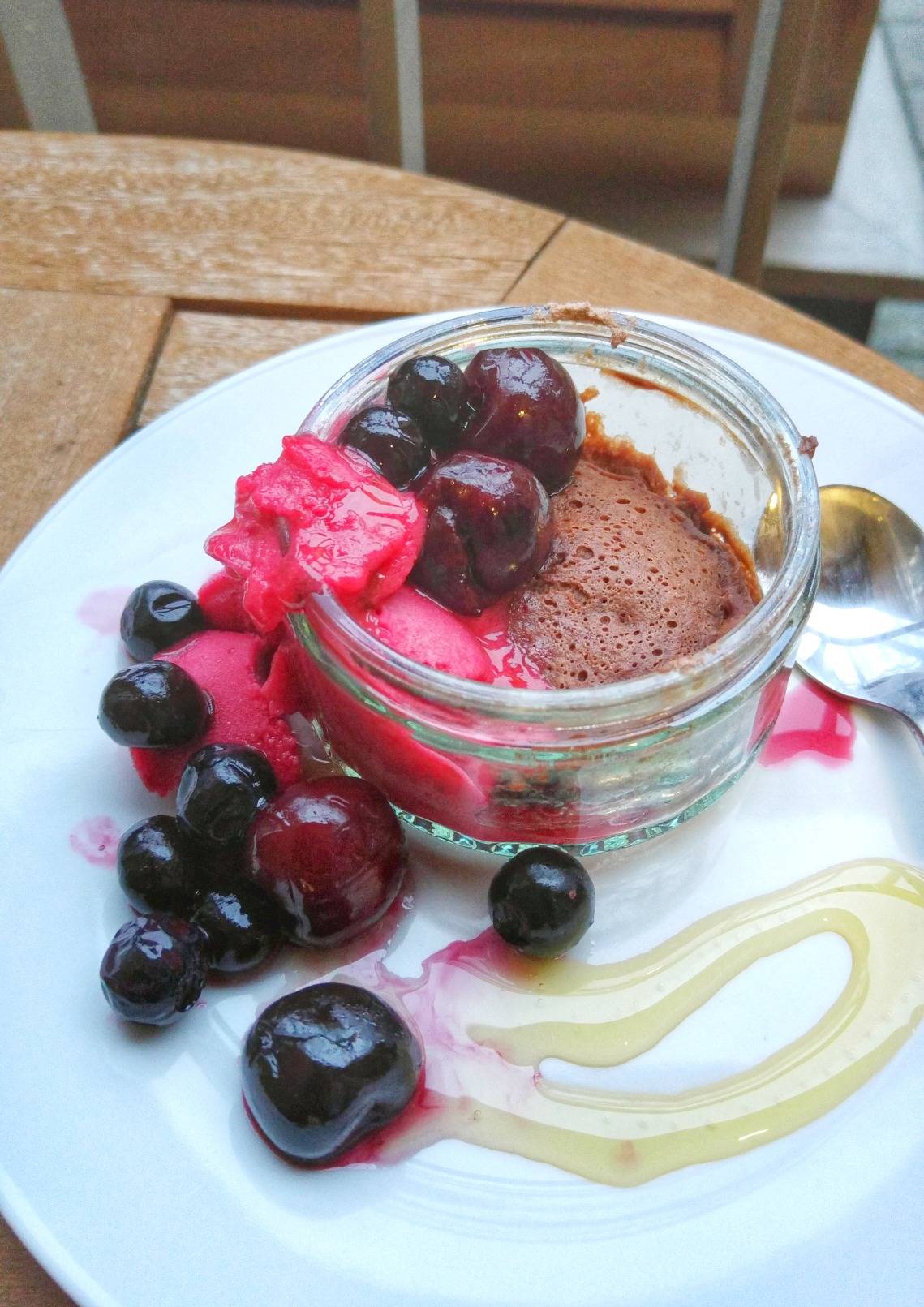 Chocolate protein mug cake with The Protein Works