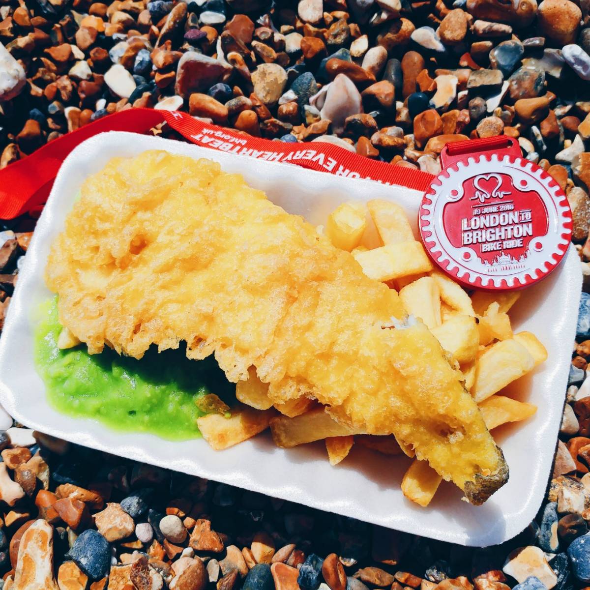 London to Brighton fish + chips