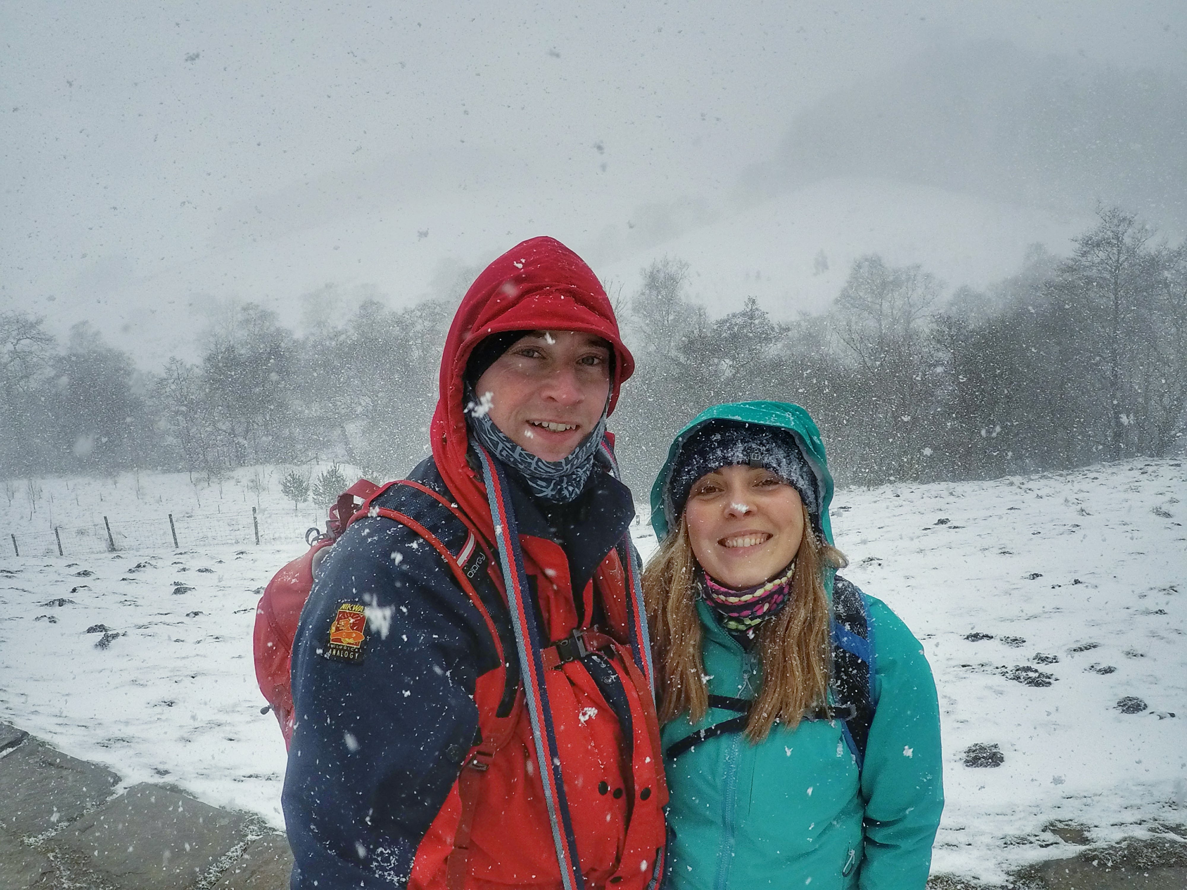 Snowy adventures in Peak District