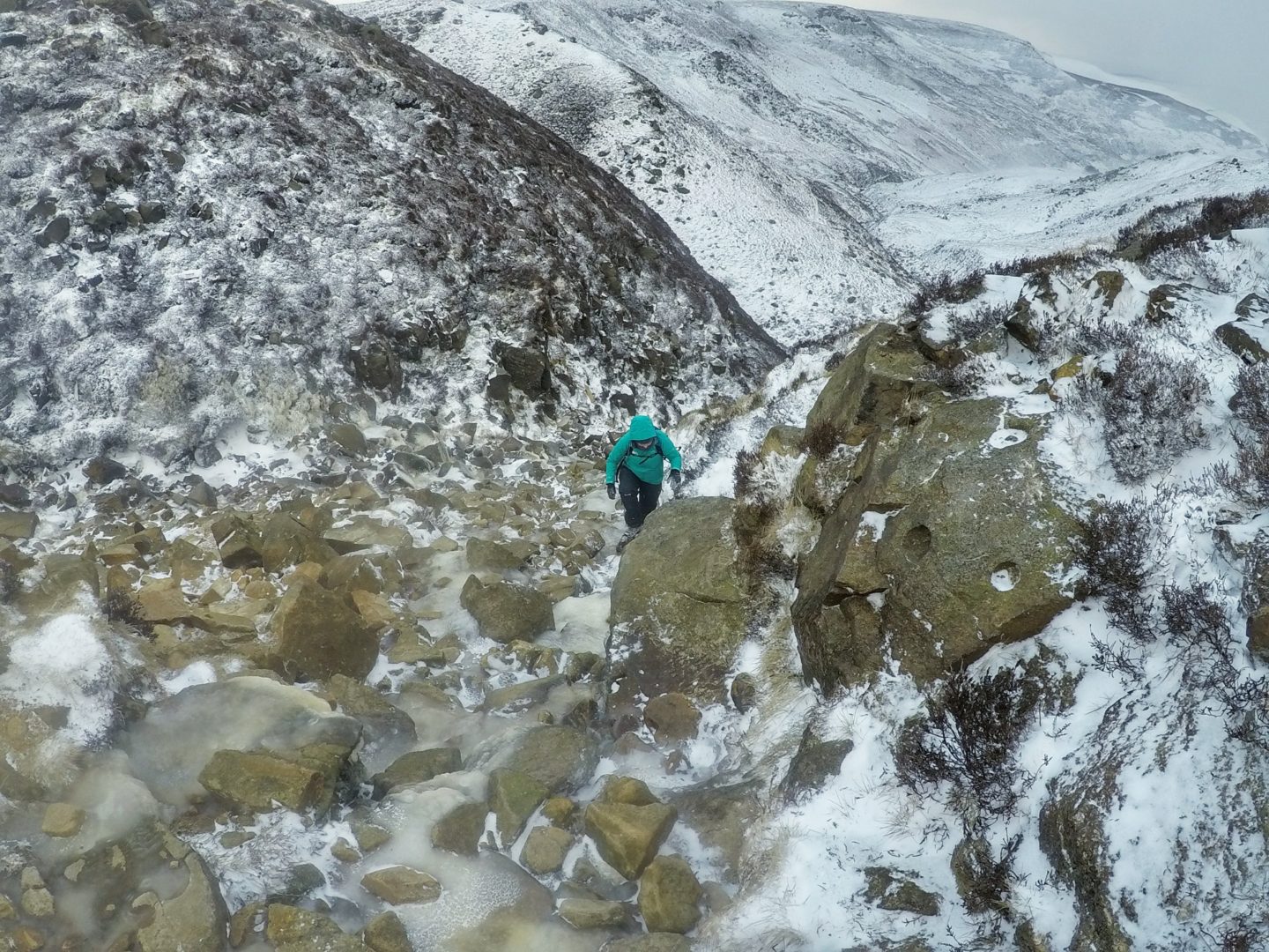 Snowy adventures in Peak District