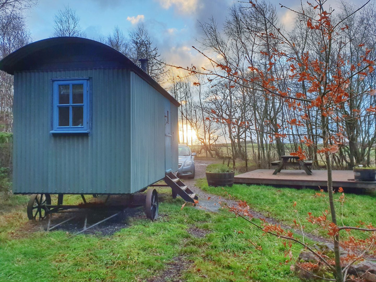 Blencathra shepherds hut on Scales Plantation in the Lake District