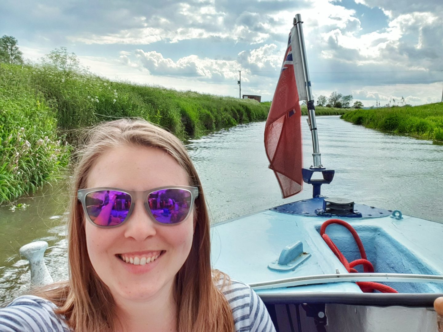 A boat trip from Bodiam Boating Station during our camping holiday