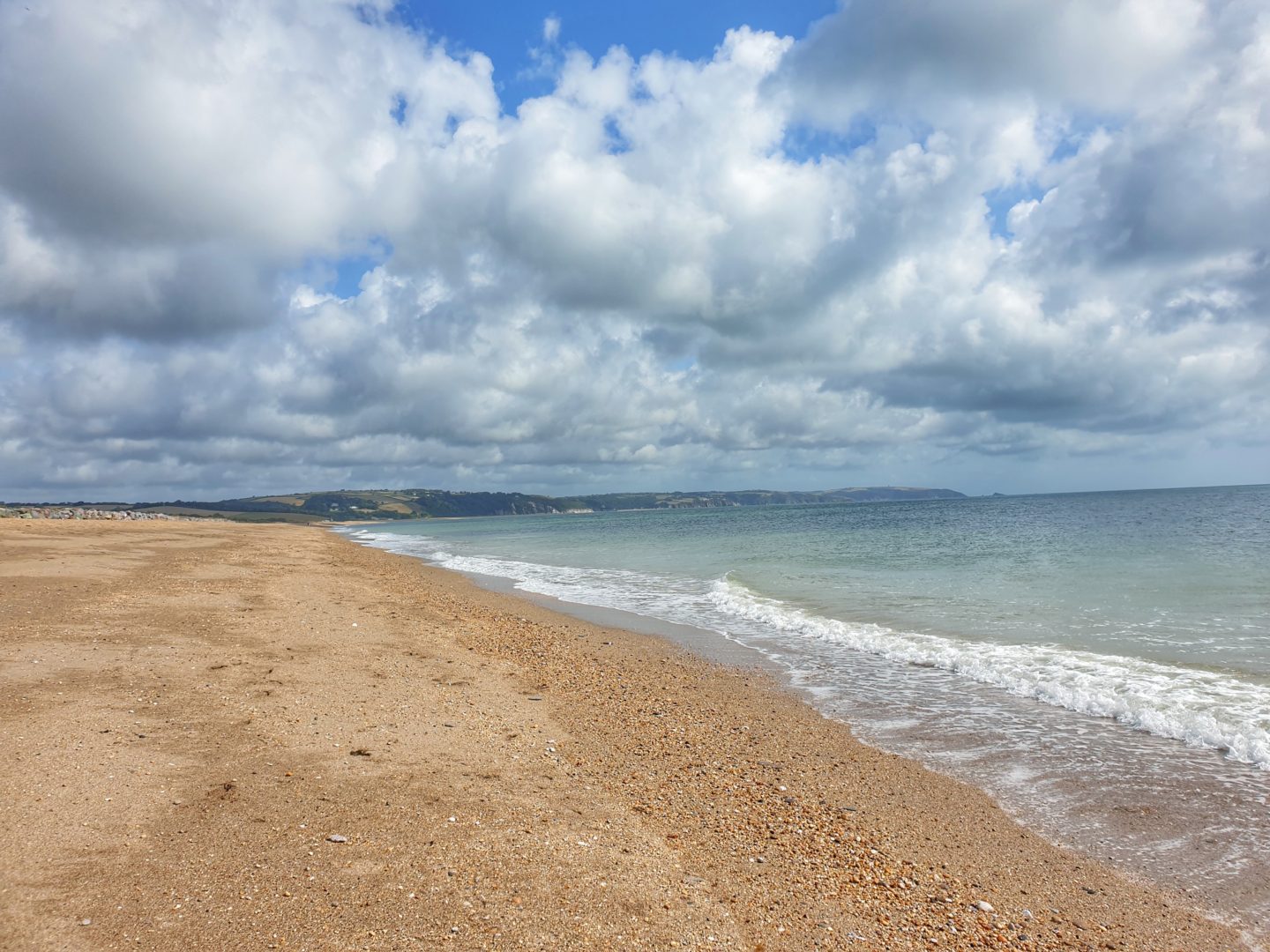 Landscape of the beach at Slapton Sands in Devon