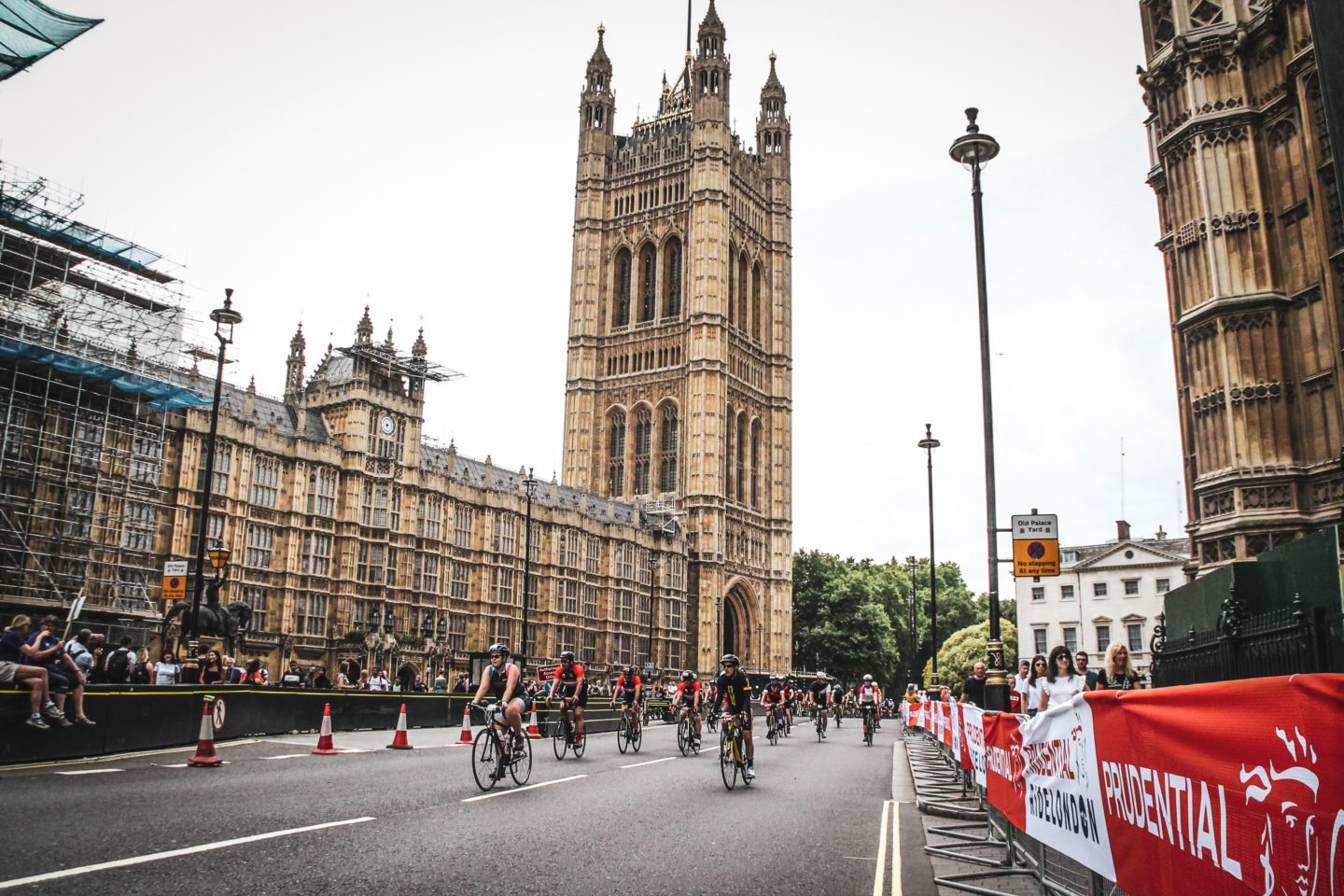 RideLondon 46 - cycling past Westminster