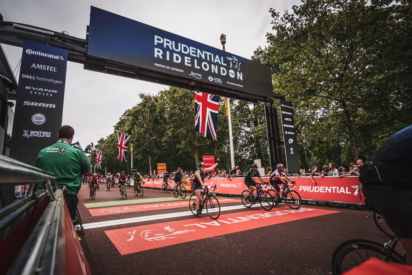 RideLondon 46 - crossing the finish line